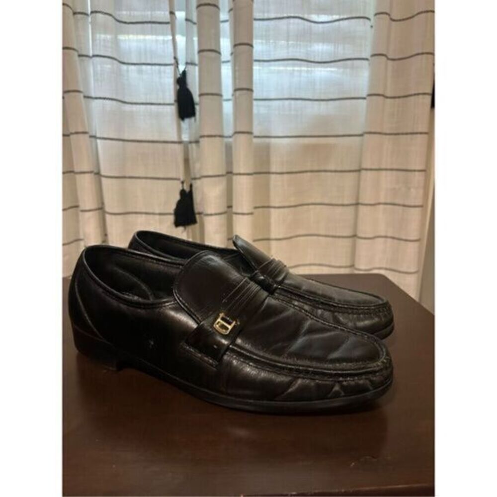 9.5 size 3E FLORSHEIM COMFORTECH BROWN LEATHER LOAFER MENS SHOES AIRPORT DRESS